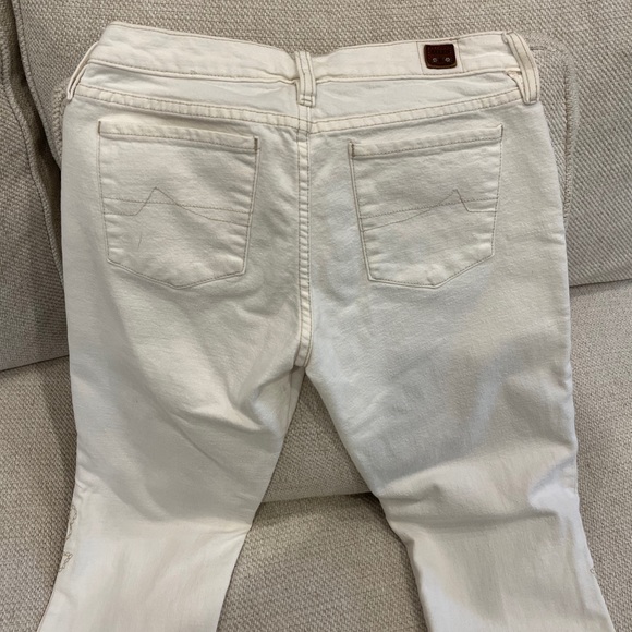 Allen B. White Jeans with Floral Stitching, 28, EUC - Picture 7 of 8